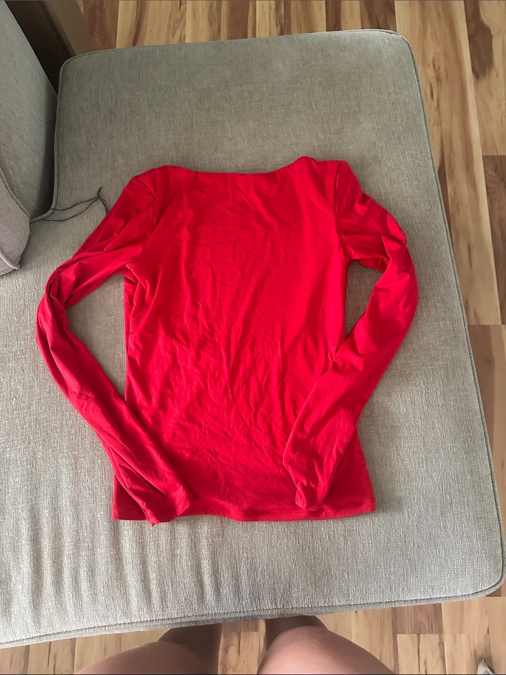 Quince Bold Red Long-Sleeve Crewneck Top